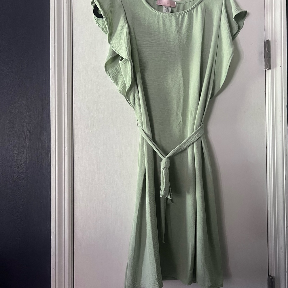 Chic Sage Green Mini Dress